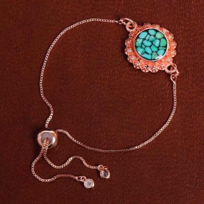 Feroza Bracelet Opulence, with Real Turquoise copper bracelet