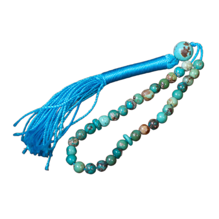 Real Meditative Quality Turquoise Strands Tasbih, 33 beads