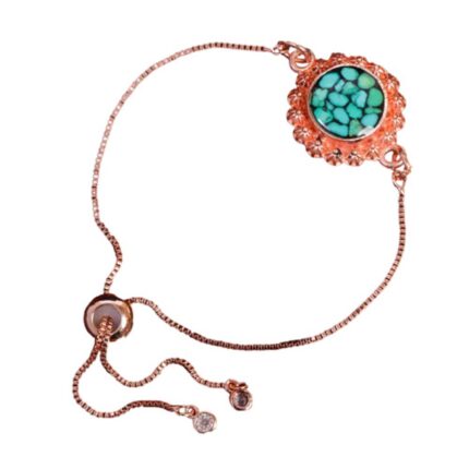 Feroza Bracelet Opulence, with Real Turquoise copper bracelet