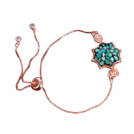 Turquoise Stone Bracelet Elegance, Real Gemstone in Copper bracelet