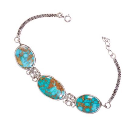 Turquoise Stone Bracelet for Women on 925 Silver - Code 12356