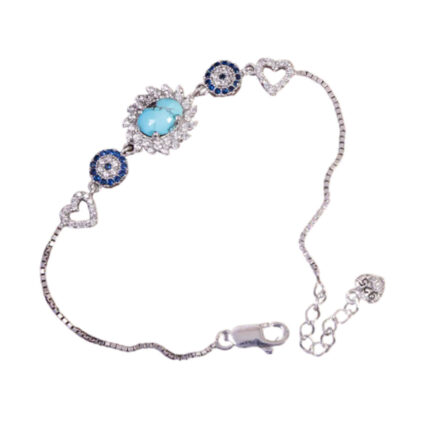 Turquoise Stone Bracelet for Women on 925 Silver - Code 15727