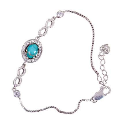 Turquoise Stone Bracelet for Women on 925 Silver - Code 15732