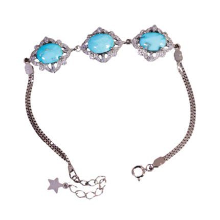 Turquoise Stone Bracelet for Women on 925 Silver - Code 16404
