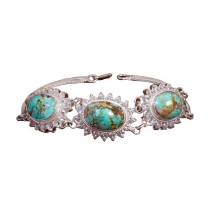 Turquoise Stone Bracelet for Women on 925 Silver