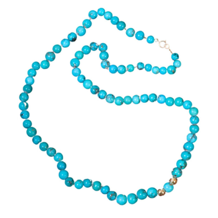 Real Handmade Beaded Turquoise Necklace model Sport