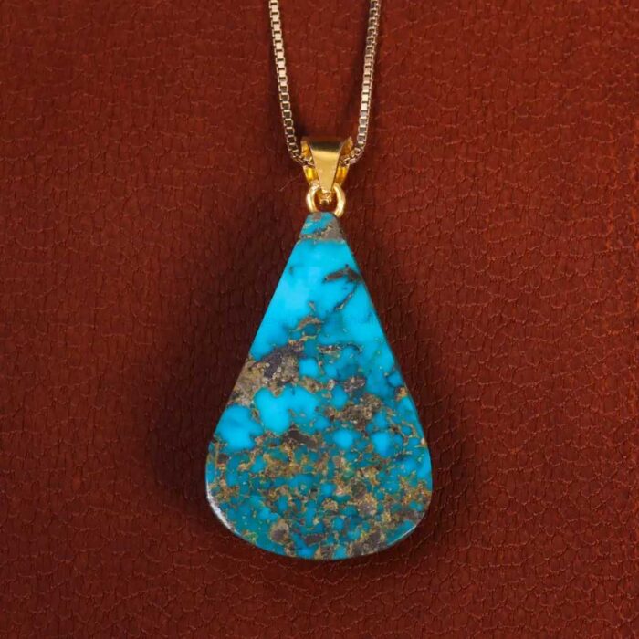 Nishaburi Turquoise Necklace (Firoozeh Pedant) with Premium Firooze