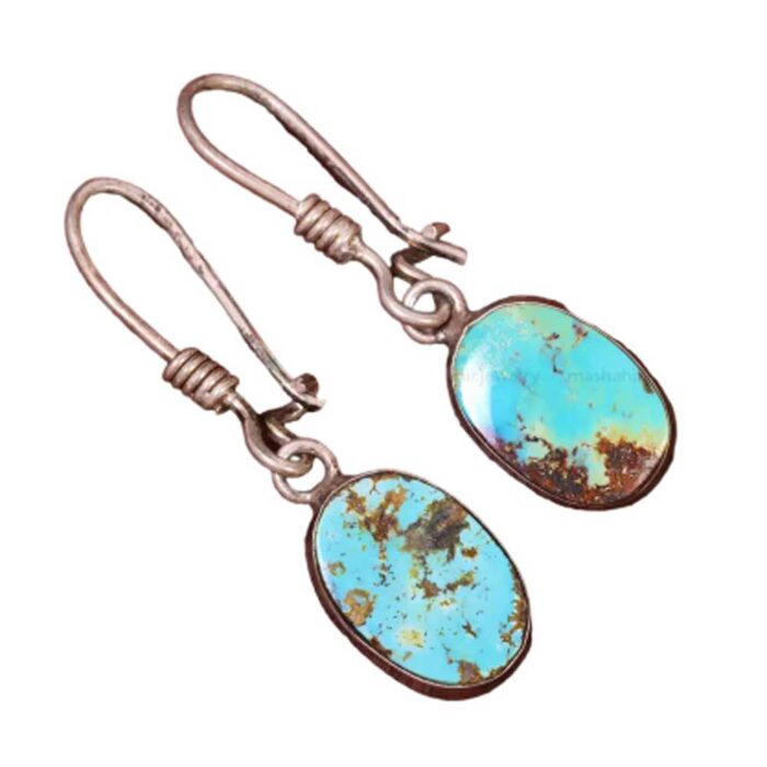 Real Turquoise Stone Earring in 925 Silver for Women’s