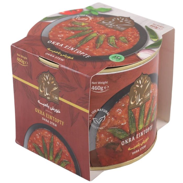 Canned Khoreshte Bamieh Stew Without Meat Ready to Eat by Gilani - 460g