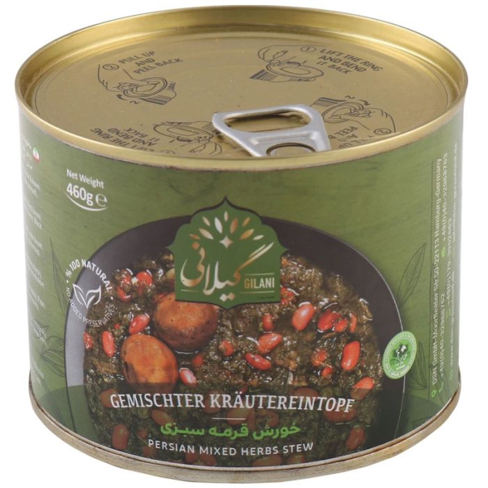 Canned Ghormeh Sabzi Without Meat Ready to Eat by Gilani - 460g