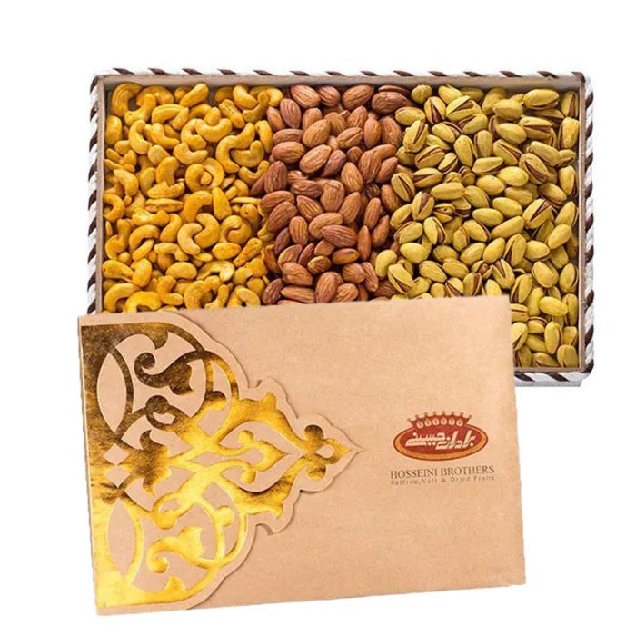 Luxury Nut Basket Superior Akbari Pistachios, Saffron Cashews & Large Almonds