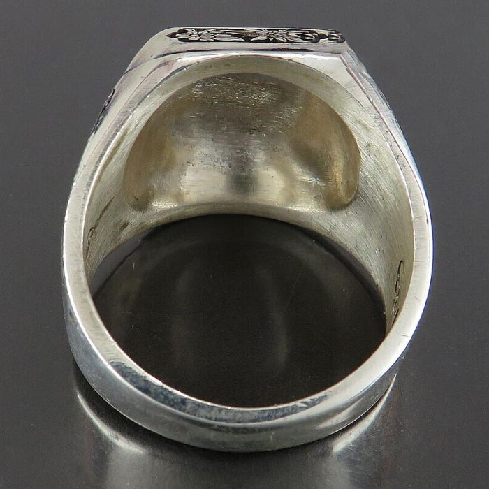 Men's Silver Ring with Engravings of Surah "An-Nas, Al-Falaq & Hasbi Allah"