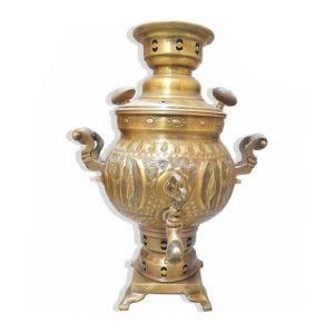 3-Liter Charcoal Copper Samovar with Achaemenid Engraving