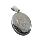 Chinese Hematite (Hadid) Pendant with Three Jalalah and Ain Ali Engraving