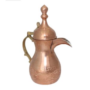 Handcrafted Arabic Style Copper Coffee Pot with Laser Engravings