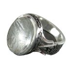 Handmade Dur-e-Najaf Silver Ring with Ya Imam Reza Engraving