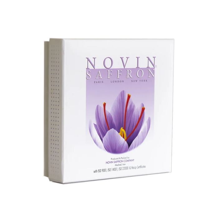 Luxury White Pack for Saffron Negin by Novin Saffron - 3 gr