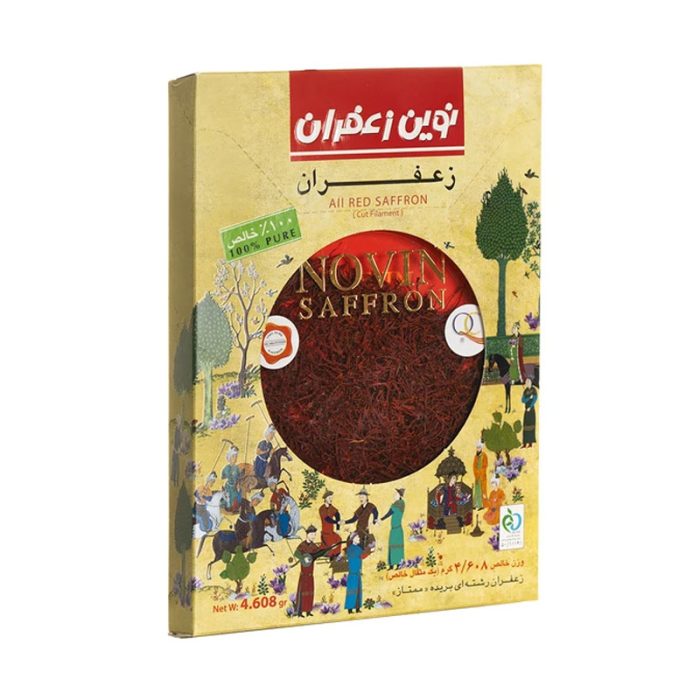 Premium Sargol Saffron with Shahnameh Design by Novin Saffron - 4.608 gram