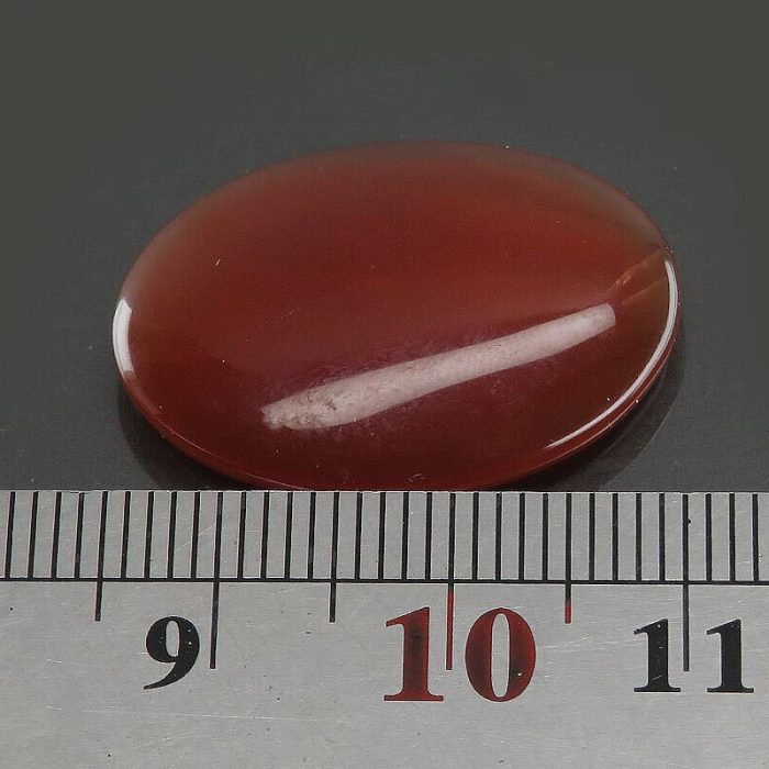 Radiant Red Agate Gemstone Engraved with "Ziyarat Ashura"