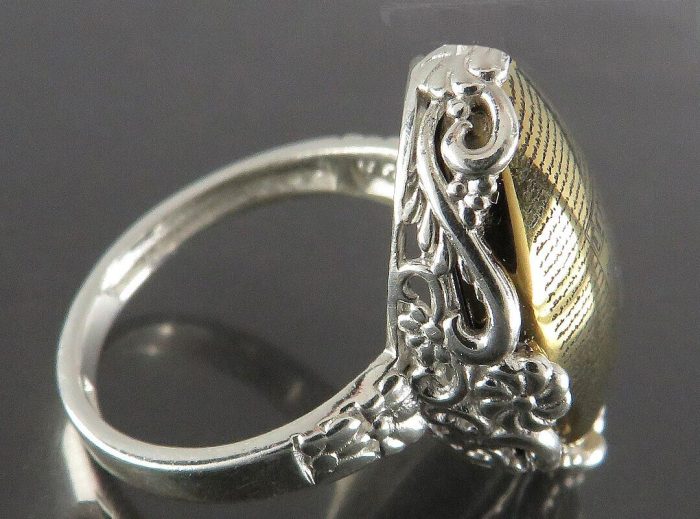 Unique Silver Hadid Women's Ring, Engraved "Ain Ali & Ziarat Ashura"